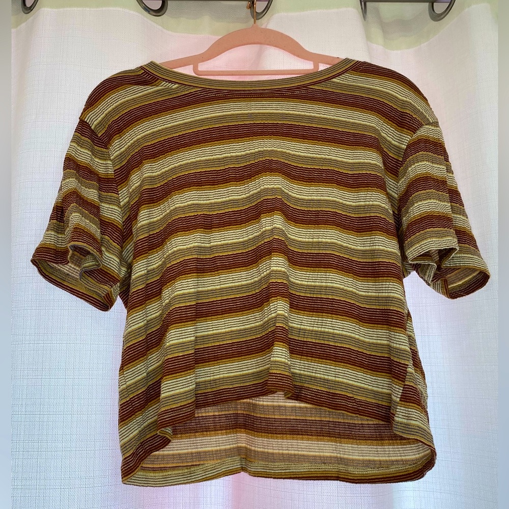 SHEIN STRIPED CROPPED TEE